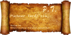 Puchner Terézia névjegykártya